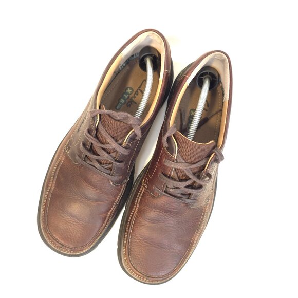 Clarks Unstructured Un.Ravel Men’s Dark Brown Leather Moc Toe Shoes Size 9.5 main image 9